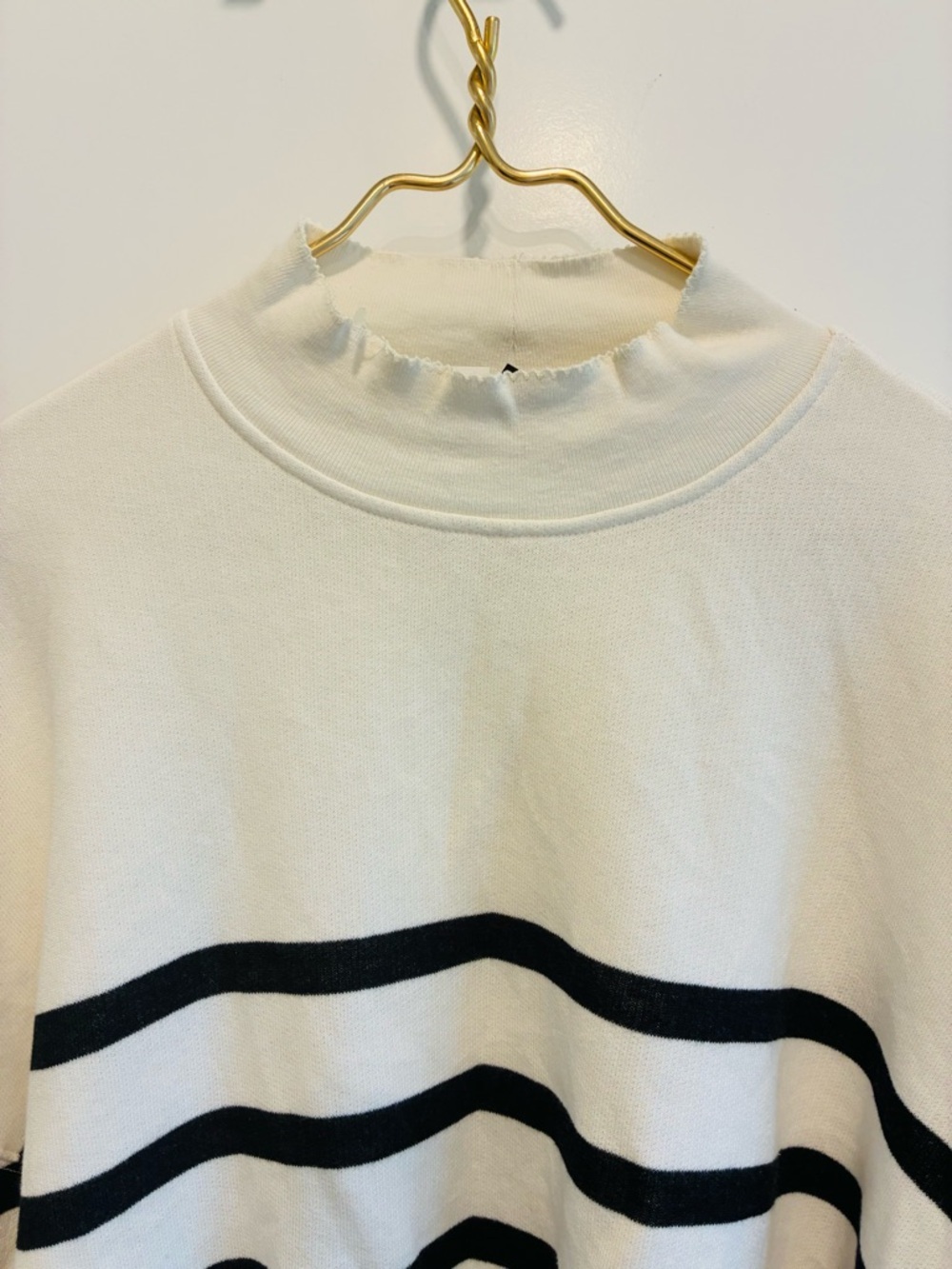 J.CREW Heritage terry mockneck sweatshirt in stripe 2X - Picture 3 of 11
